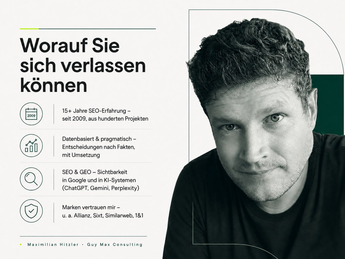 Worauf Sie sich verlassen können – Maximilian Hitzler, Guy Max Consulting